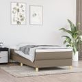 vidaXL Posteľný rám s boxspringom Taupe 90x190 cm Látka