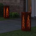 vidaXL Solárne LED svetlo na chodník 2 ks Teplá biela 18 x 18 x 50 cm