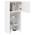 vidaXL TV skrinky s LED svetlami 2 ks biele 40,5x30x90 cm
