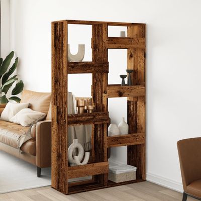 vidaXL Deliaca stena staré drevo 100x33x175 cm kompozitné drevo