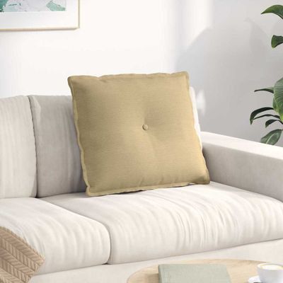 vidaXL Poduška na chrbát Šedá zelená 60 x 50 cm Kordúrová tkanina