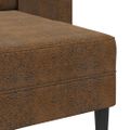 vidaXL 2-miestna pohovka s ležadlom v tvare L, hnedá 125 cm, umelá koža