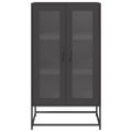 vidaXL Highboard Black 68x39x123 cm Oceľ
