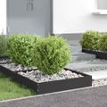 vidaXL Obrubník trávnika 6 ks 60 x 60 x 13 cm Oceľ Čierna
