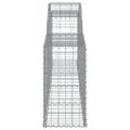 vidaXL Oblúkový gabionový kôš 11 ks 300x30x60/80 cm pozinkované železo