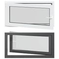 vidaXL Otočné a sklopné okno do suterénu RISOR 110 x 60 cm PVC a sklo