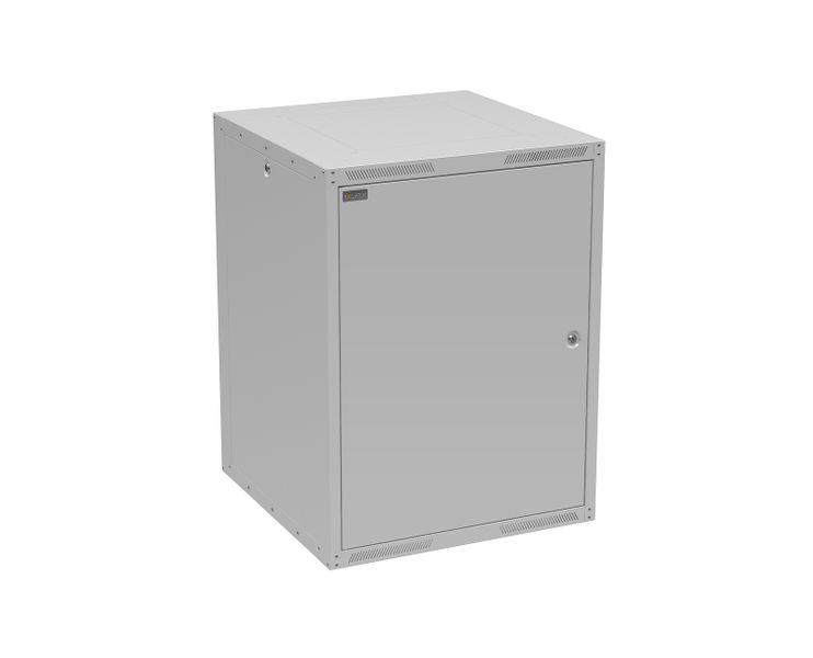 Rozvádzač nástenný GrandN DUO 16U 600 mm, dvere plech, RAL 7035, GrandND-16U-66-21-G