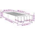vidaXL Posteľný rám biely 90x200 cm kompozitné drevo
