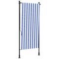 vidaXL Vonkajšia roleta modro-biela 120x270 cm látka a oceľ