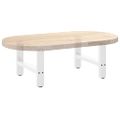 vidaXL Nohy na konferenčný stolík, biele, 2 ks, 60 x (42-43) cm, oceľové