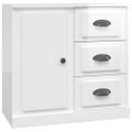 vidaXL Komoda lesklá biela 70x35,5x67,5 cm spracované drevo