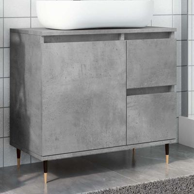 vidaXL Skrinka do kúpeľne betónová sivá 65x33x60 cm kompozitné drevo