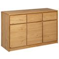 vidaXL Komoda SAUDA dub 114x43x75,5 cm borovicový masív
