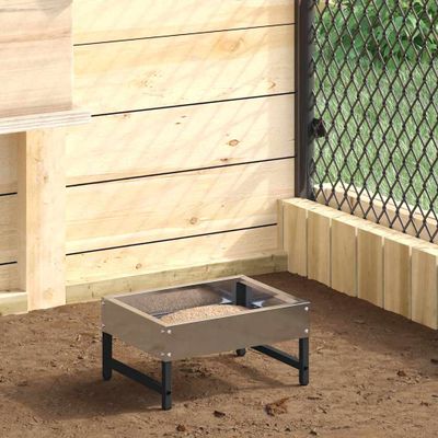 vidaXL Krmítko pre vtáky Strieborná 80 x 28 x 13.5 cm Pozinkovaná oceľ