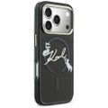 Obal Karl Lagerfeld pre iPhone 17 Pro 6,3" IML Choupettes Karl Script Logo MagSafe čierny