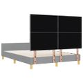 vidaXL Rám postele s čelnou doskou Svetlosivá 140 x 190 cm látka