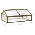 vidaXL Skleník sivý 114x80x50 cm jedľové drevo