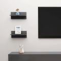 vidaXL Nástenné police 2 ks, sivé 40x11,5x18 cm, kompozitné drevo