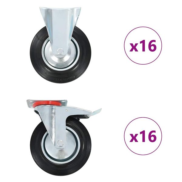 vidaXL Kolieska 32 ks, 200 mm