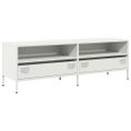 vidaXL TV skrinka biela 135x39x43,5 cm oceľ valcovaná za studena