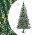 vidaXL Umelý vianočný stromček, snehom obalený, s LED svetlom 240 cm