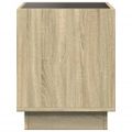 vidaXL Nočný stolík s nekonečnými LED dub sonoma 40x40x50 cm