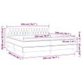 vidaXL Boxspring posteľ s matracom modrá 200x200 cm látka