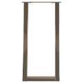 vidaXL Nohy konzolového stolíka v tvare U, 2 ks, prírodná oceľ, 38 x (72-73) cm, oceľ