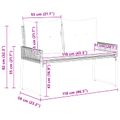 vidaXL Vonkajšia lavička 2 -Seater 4 ks 110 x 59 x 82 cm polyratan
