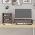 vidaXL Stojan na monitor medovo-hnedý 81x20x30 cm masívna borovica
