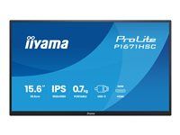 iiyama ProLite P1671HSC-B1 - LED monitor - 15,6" - open frame - 1920 x 1080 Full HD (1080p) @ 60 Hz - IPS - 250 cd/m² - 1000:1 - 3 ms - Mini HDMI, USB-C - čierna, matná