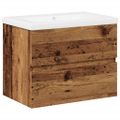 vidaXL skrinka pod umývadlo so vstavaným umývadlom Old Wood