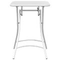 vidaXL Bistro stôl Biela 55 x 55 x 72,5 cm Práškovaná oceľ