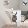 vidaXL Nástenný barový stôl biely 102x45x103,5 cm spracované drevo