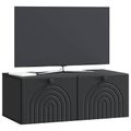 vidaXL Nástenná TV skrinka Čierna 78,5 x 41 x 30 cm Kompozitné drevo