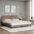 vidaXL Rám postele Viana bez matraca kapučínový 180x200 cm umelá koža