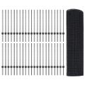 vidaXL Zvarené pletivo s podperami 100 x 0,8 m PVC potiahnutá oceľ