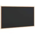 vidaXL Tabuľa s rámom z masívneho borovicového dreva, čierna 100x55 cm