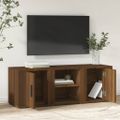 vidaXL TV skrinka hnedý dub 100x35x55 cm spracované drevo