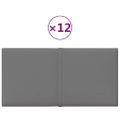 vidaXL Nástenné panely 12 ks bledosivé 30x15 cm látkové 0,54 m²