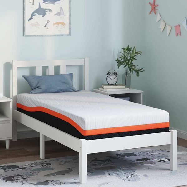 vidaXL Matrac Biela a čierna 80 x 160 cm žakárová tkanina