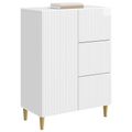 vidaXL Servírovacia skriňa Biela s vysokým leskom 66 x 34,5 x 90 cm