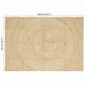 vidaXL Koberec do oblasti Biela 140 x 200 cm Juta