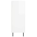 vidaXL Komoda lesklá biela 69,5x34x90 cm spracované drevo