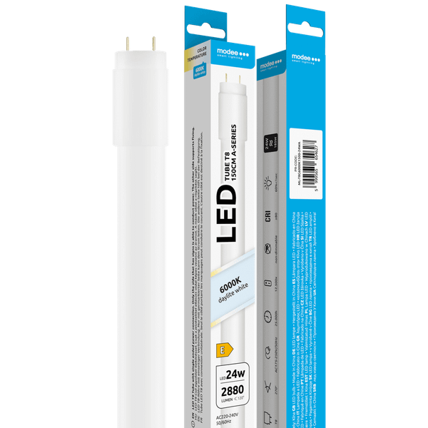 Modee Lighting LED žiarivka T8 24W 2880lm studená biela (ML-T8G6000K1500-24WA)