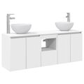 vidaXL Set kabinetov do kúpeľne 3 ks Biela 49,5 x 35 x 63 cm