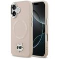 Puzdro Karl Lagerfeld pre iPhone 17 6,1" Choupette Pin MagSafe ružové