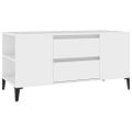 vidaXL TV skrinka biela 102x44,5x50 cm spracované drevo
