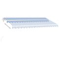 vidaXL Samostatne stojaca automatická markíza 450x350 cm modro-biela