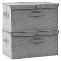 vidaXL Úložné boxy 2 ks látkové 50x30x25 cm sivé